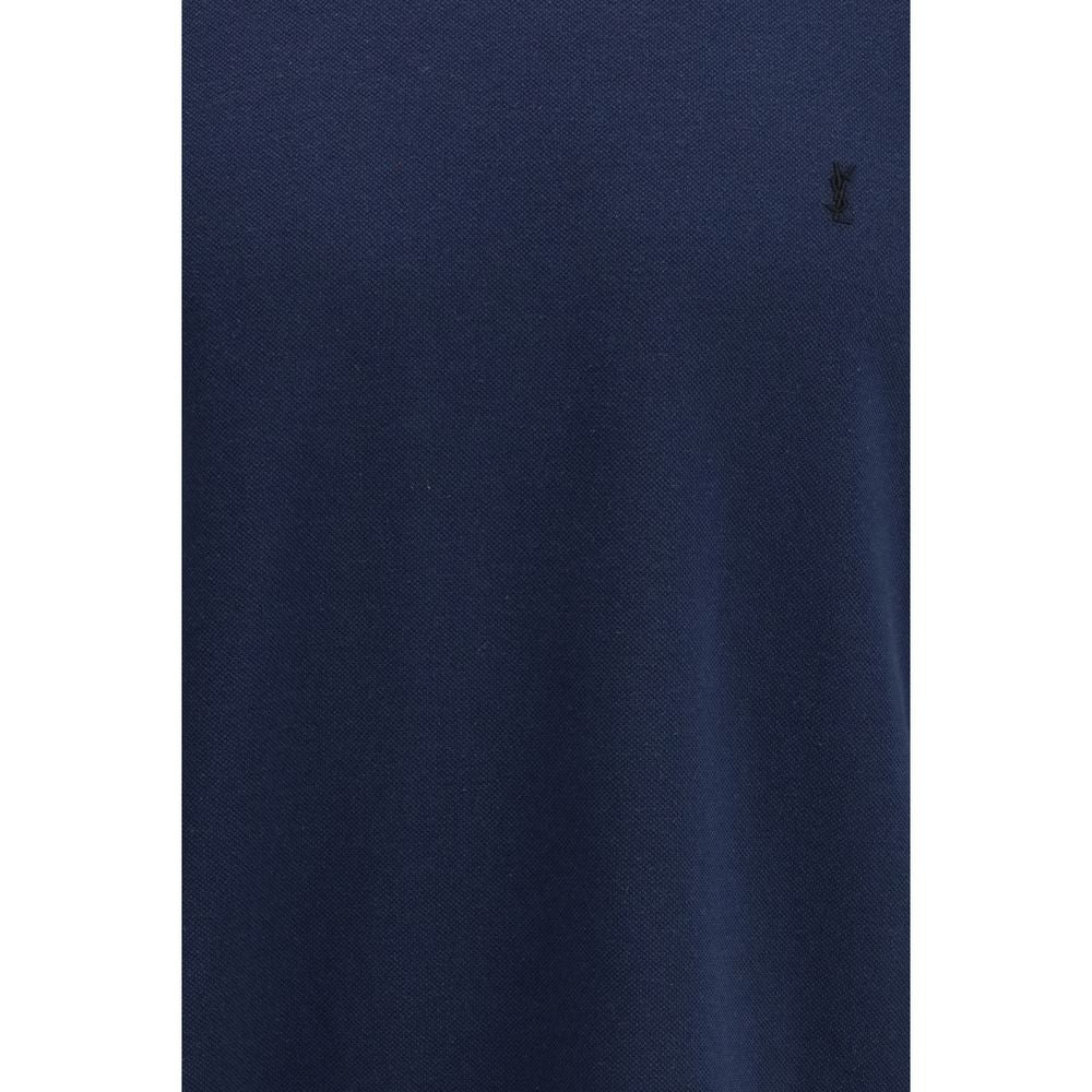 Saint Laurent Blue Oversize Cassandre Piqué T-Shirt