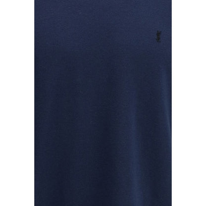 Saint Laurent Blue Oversize Cassandre Piqué T-Shirt