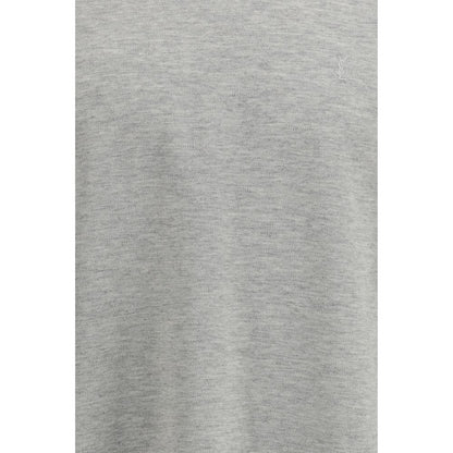 Saint Laurent Oversize Cassandre Piqué T-Shirt in Grey
