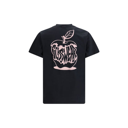 GCDS Gray Cotton T-Shirt with Graphic Print