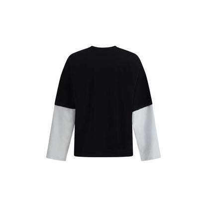GCDS Black Cotton Oversize Sports T-Shirt