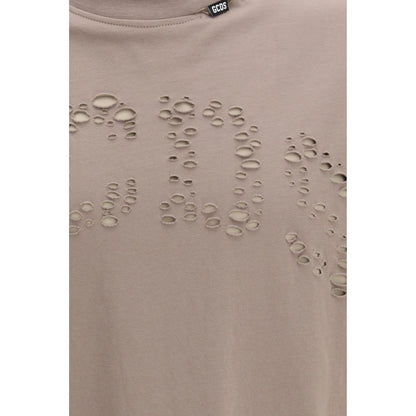GCDS Brown Cotton T-Shirt