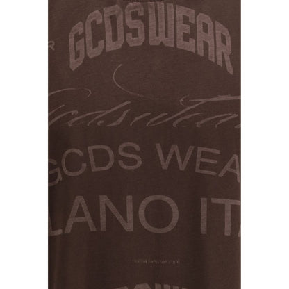 GCDS Brown Cotton T-Shirt - History Collection