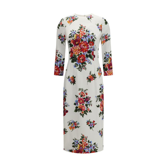 Dolce & Gabbana Floral Print Stretch Viscose Dress