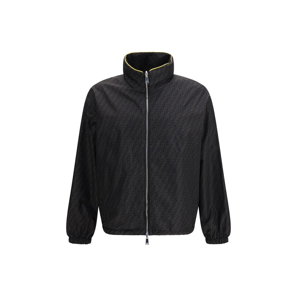 Fendi Black Reversible Windbreaker Shell Jacket