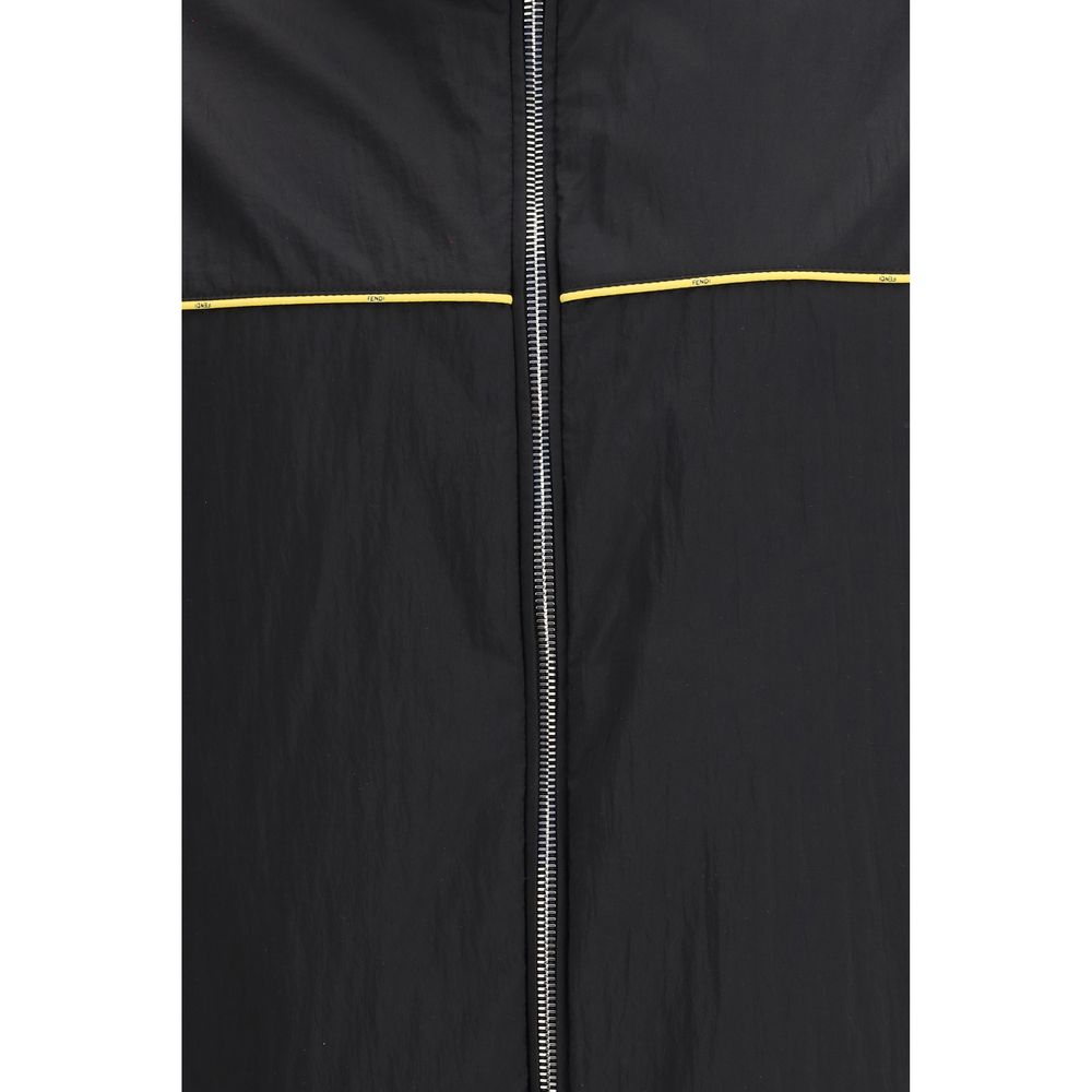 Fendi Black Reversible Windbreaker Shell Jacket
