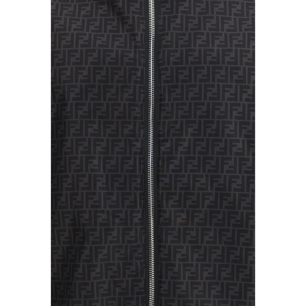 Fendi Black Reversible Windbreaker Shell Jacket