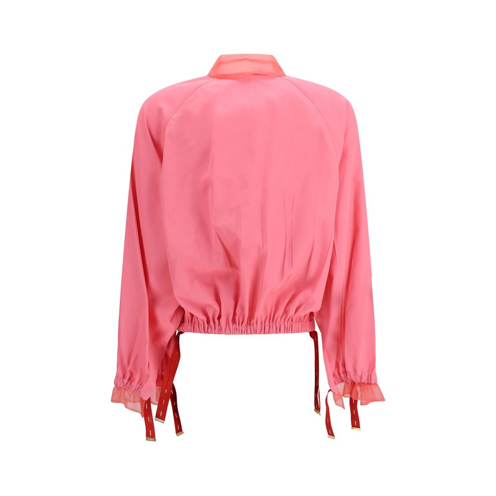 Fendi Pink Blouson Bomber Jacket