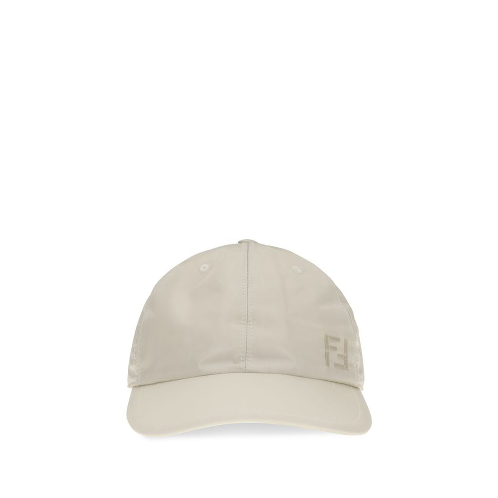 Fendi Beige Nylon Baseball Cap
