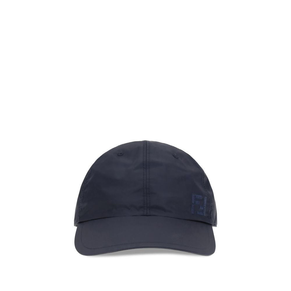 Fendi Black Nylon Cap - Stylish Waterproof Baseball Hat