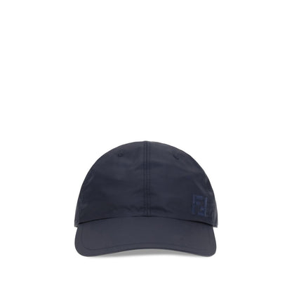Fendi Black Nylon Cap - Stylish Waterproof Baseball Hat
