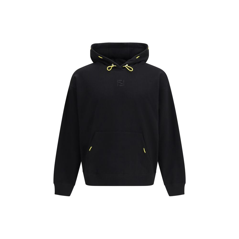 Fendi Black Cotton Hooded Sweatshirt