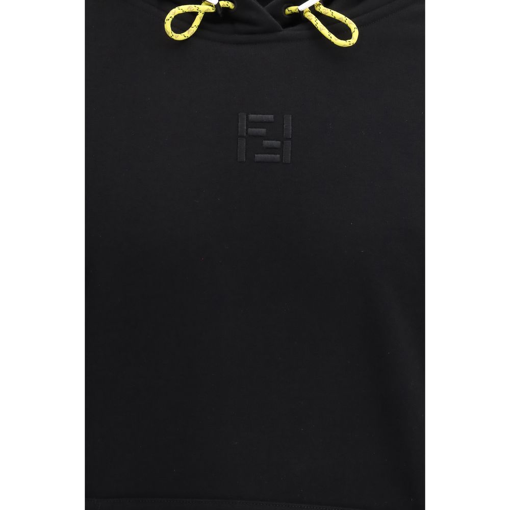 Fendi Black Cotton Hooded Sweatshirt
