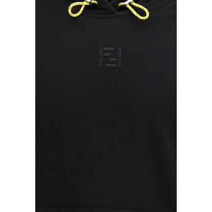 Fendi Black Cotton Hooded Sweatshirt