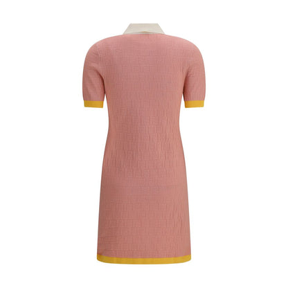 Fendi Cotton Silk Blend Mini Polo Dress