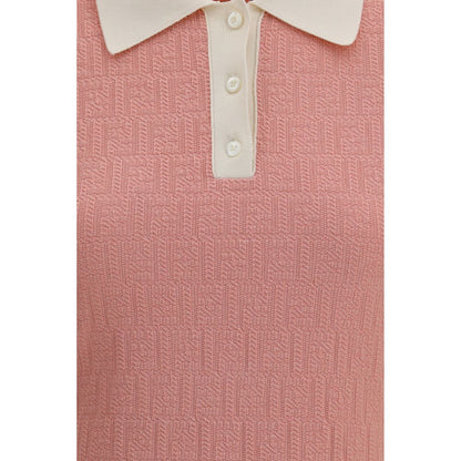 Fendi Cotton Silk Blend Mini Polo Dress