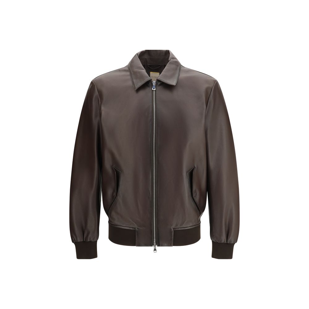 D'amico Brown Lamb Ovis Aries Aries Bomber Jacket