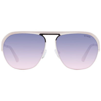 Guess Unisex Sunglasses – Rose Gold Aviator Frame, Purple Gradient Lenses