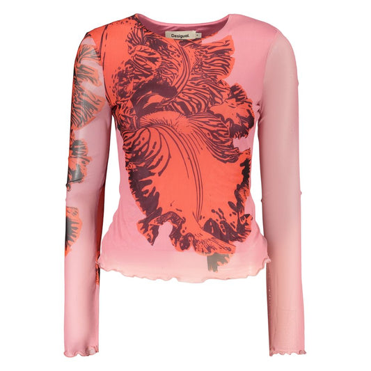 Desigual Rosa Viscosa Women T-Shirt - Boldly Expressive Fashion Statement