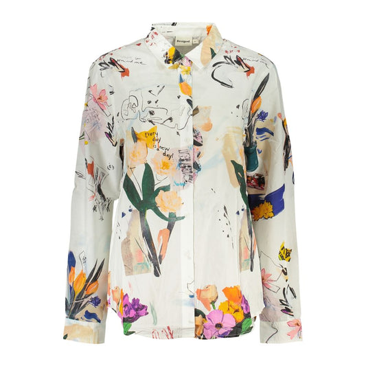 Desigual White Cotton Women Shirt - Mila