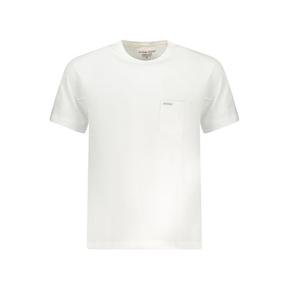 Guess Jeans Bianco Cotton Men T-Shirt - A Chic Staple for Your Wardrobe