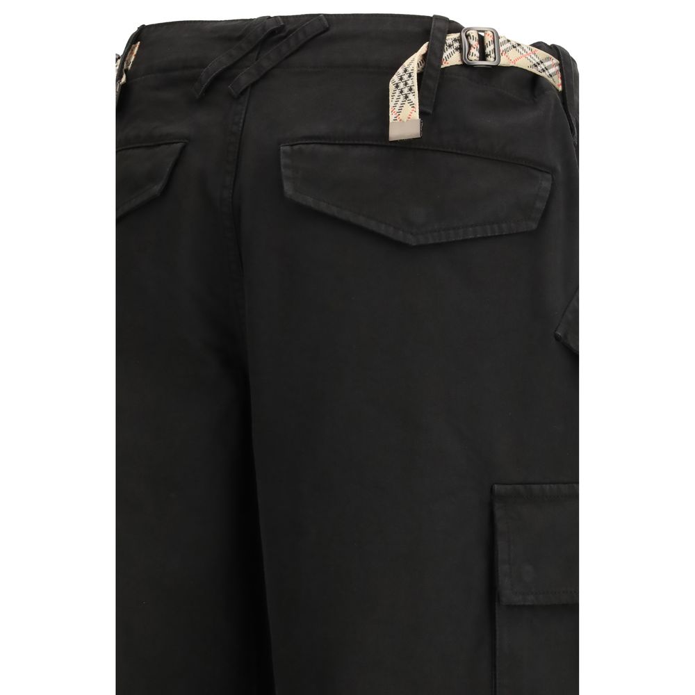 Burberry Black Cotton Cargo Pants IT48 | M