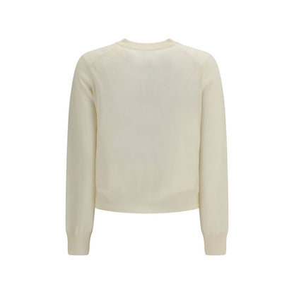Maison Kitsuné Baby Fox Cardigan in Beige Cotton