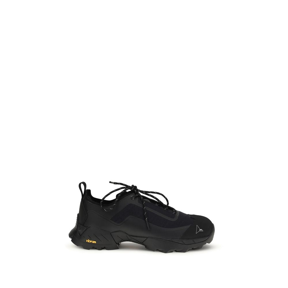 ROA Black Polyester Athletic Sneakers - Katharina Light