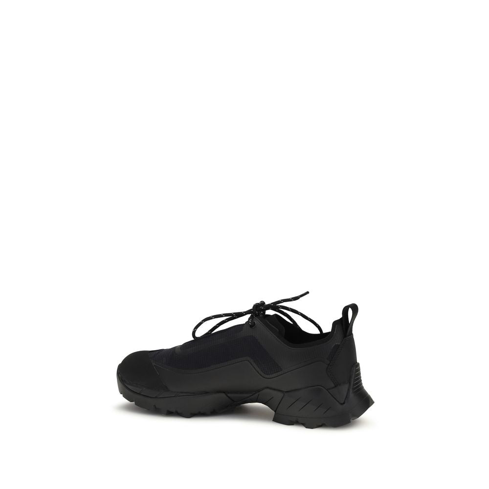 ROA Black Polyester Athletic Sneakers - Katharina Light