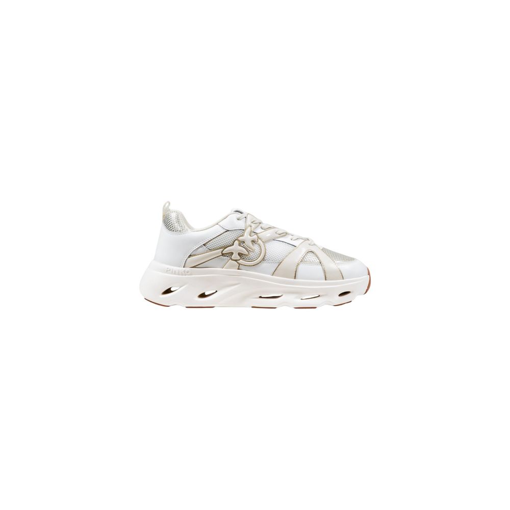 PINKO White Leather Athletic Sneakers - Modern Comfort & Style
