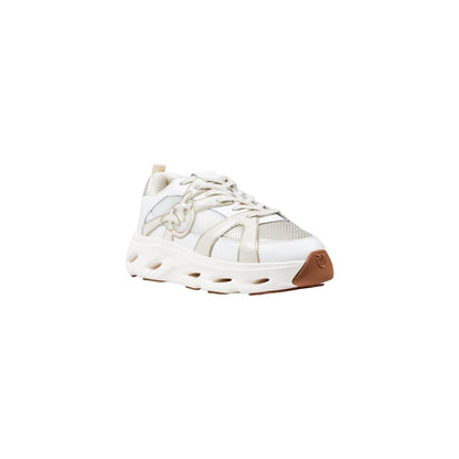 PINKO White Leather Athletic Sneakers - Modern Comfort & Style