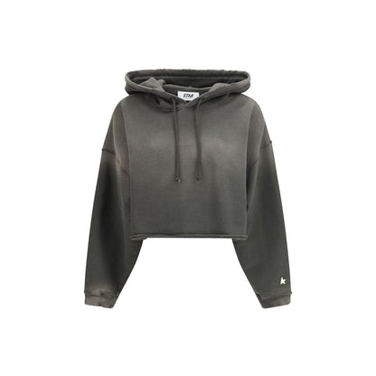Golden Goose Cropped Grey Cotton Sweatshirt