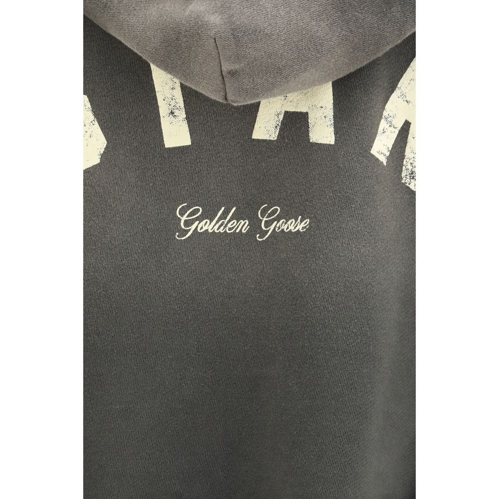 Golden Goose Cropped Grey Cotton Sweatshirt