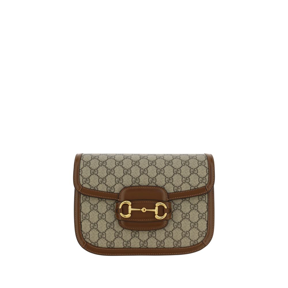 Gucci Beige Horsebit Shoulder Bag