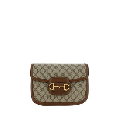 Gucci Beige Horsebit Shoulder Bag