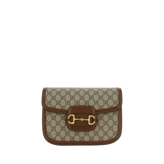 Gucci Beige Horsebit Shoulder Bag