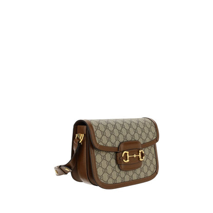 Gucci Beige Horsebit Shoulder Bag