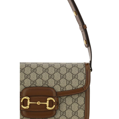Gucci Beige Horsebit Shoulder Bag