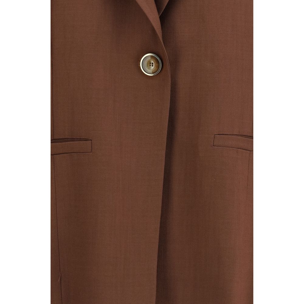 PINKO Brown Viscose Sleeveless Jacket
