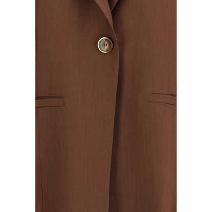 PINKO Brown Viscose Sleeveless Jacket