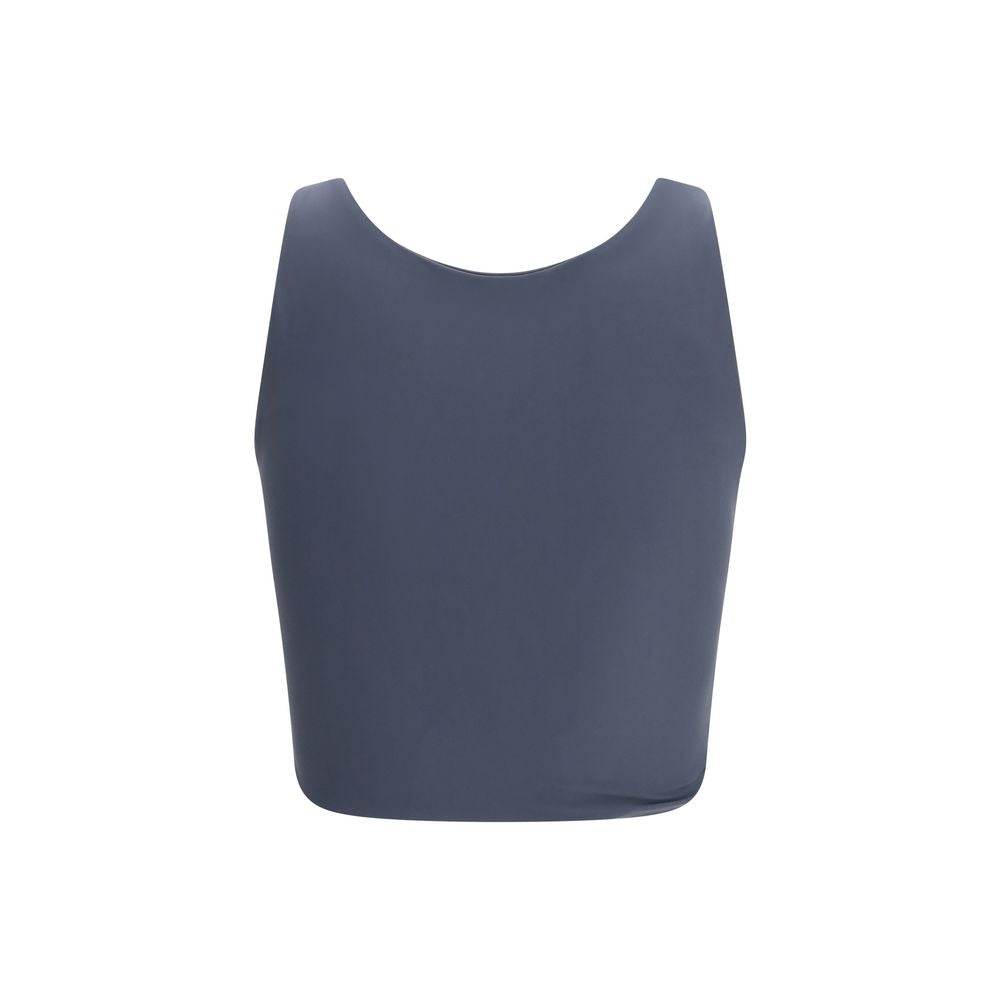 Magda Butrym Gray Polyamide Swimwear: Ruched Flower Top