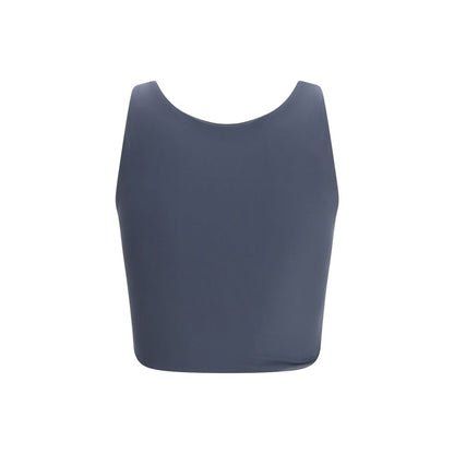 Magda Butrym Gray Polyamide Swimwear: Ruched Flower Top