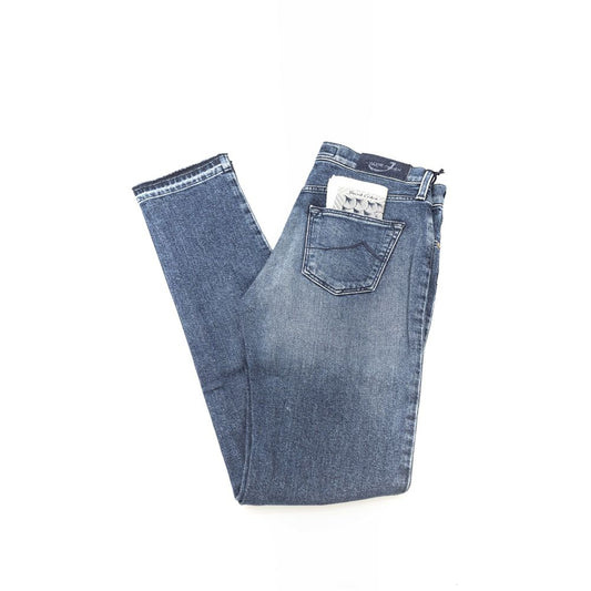 Jacob Cohen Blue Cotton Women Jeans - Slim Fit Elegance