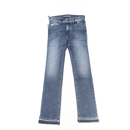 Jacob Cohen Blue Cotton Women Jeans - Slim Fit Elegance