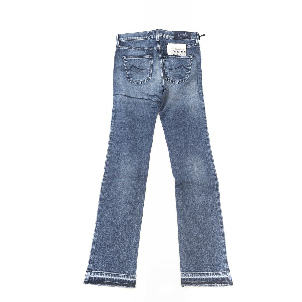 Jacob Cohen Blue Cotton Women Jeans - Slim Fit Elegance