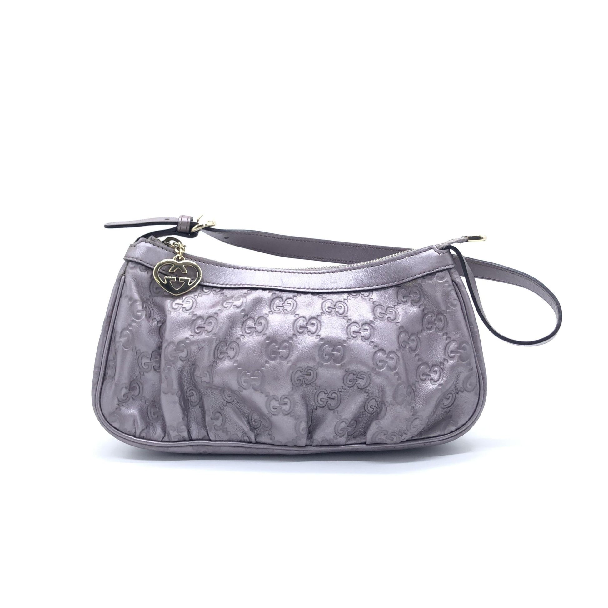 Gucci Preloved Metallic Guccissima Lovely Shoulder Bag in Lavender - Timeless Elegance and Style