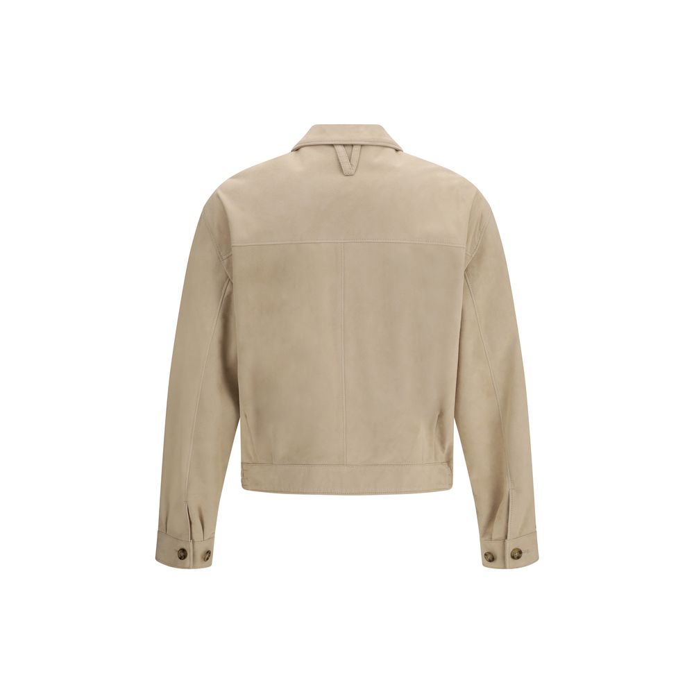 Valstar Beige Lamb Ovis Aries Aries Bomber Jacket