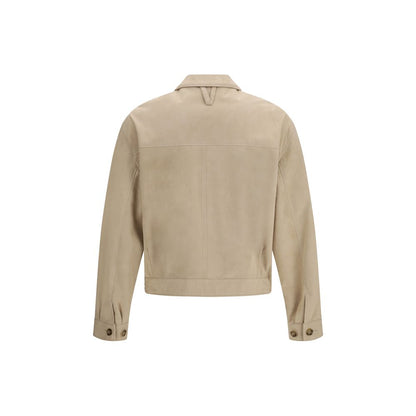 Valstar Beige Lamb Ovis Aries Aries Bomber Jacket