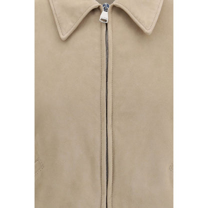 Valstar Beige Lamb Ovis Aries Aries Bomber Jacket