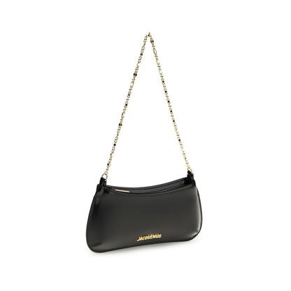 Jacquemus Black Calf Leather Bisou Chaine Small Shoulder Bag